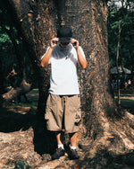 Cord Shorts in Khaki