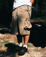 Cord Shorts in Khaki