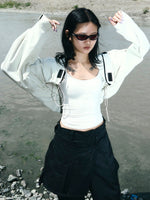 Cropped Jacket in White